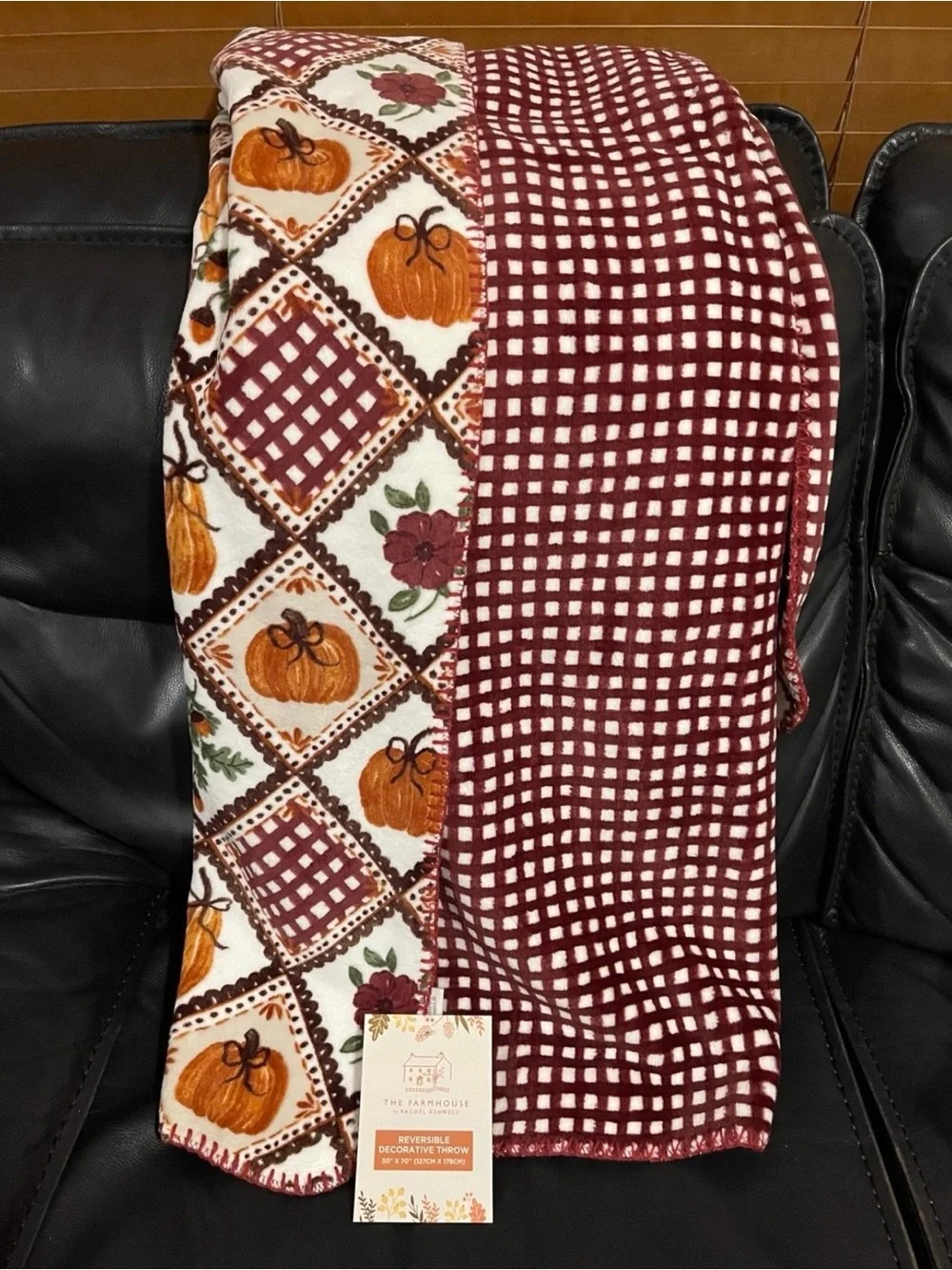 The Farmhouse by Rachel Ashwell Aurelius Harvest Reversible Whipstitch Throw